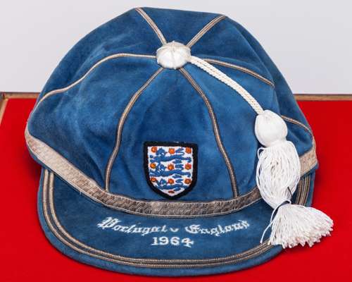 George Cohen blue England v. Portugal international cap, 1964
