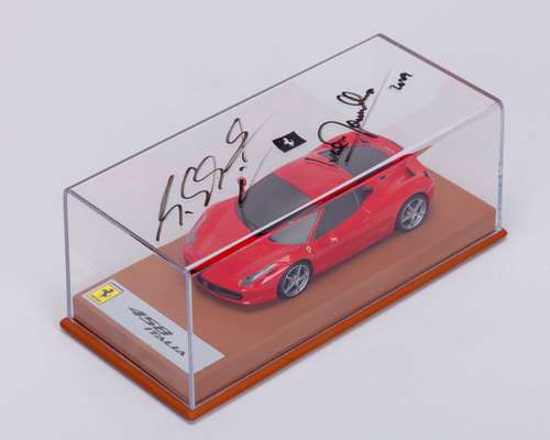 1:43 Scale BBR Ferrari 458 Launch Edition Model Car Signed by Michael Schumacher
