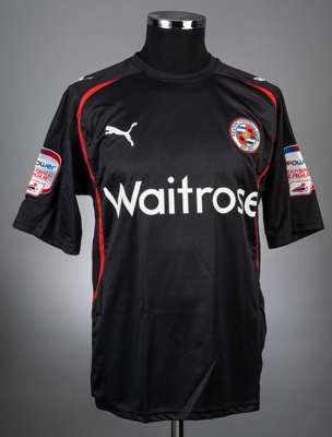 Jay Tabb black No.7 Reading v. Manchester City F.A. Cup match issued short-sleeved jersey, 2010-11, 
 Puma, M, with crew-neck collar and embroidered c