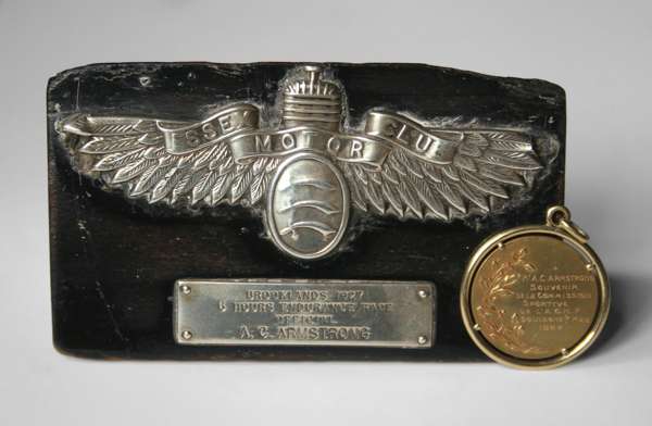 1927 Boulogne Grand Prix engraved souvenir and Brooklands presentation to Arthur Armstrong