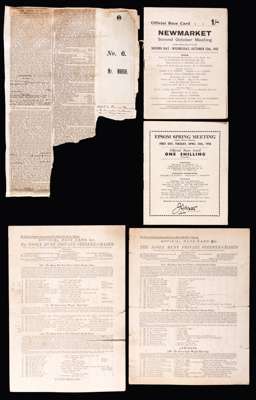 Two racecards for Essex Hunt Private Steeplechases in 1882 & 1884, the meetings are held at Rundells near Harlow, 12th April 1882 and 17th April 1884,