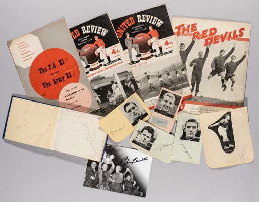 Manchester United 'Busby Babes' autographs & programmes collection, season 1957-58,
 comprising autograph album featuring Manchester United Busby Babe