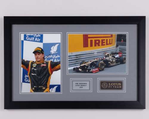 Kimi Raikkonen 2012 Lotus F1 Team Signed Framed Picture Display