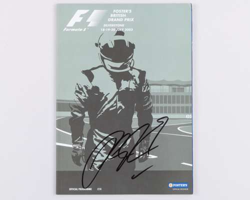 Ralf Schumacher 2003 Signed British Grand Prix Programme