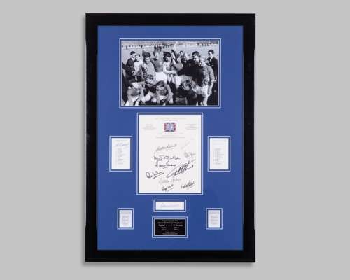 England World Cup 1966 - a team autographed display