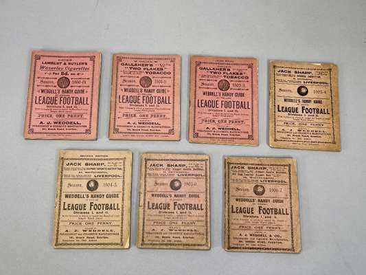 Weddells Handy Guide to English League Football Division 1 & 2, 
 continuous run 1900-01 to 1906-07, annual with team details and week by week fixture
