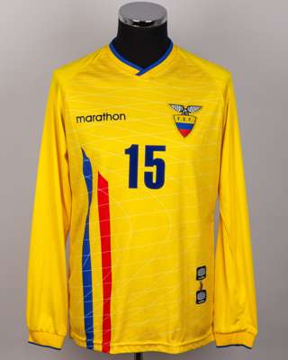 Yellow and blue No.15 Ecuador long-sleeved shirt
