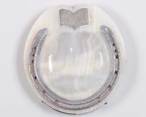 Racing plate of HM Queen Elizabeth II's racehorse Highclere