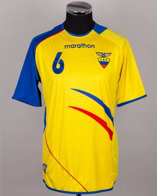 Yellow and blue No.6 Ecuador short-sleeved shirt, 2007
