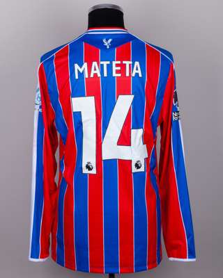 Jean-Philippe Mateta No.14 Crystal Palace v. Aston Villa match worn shirt