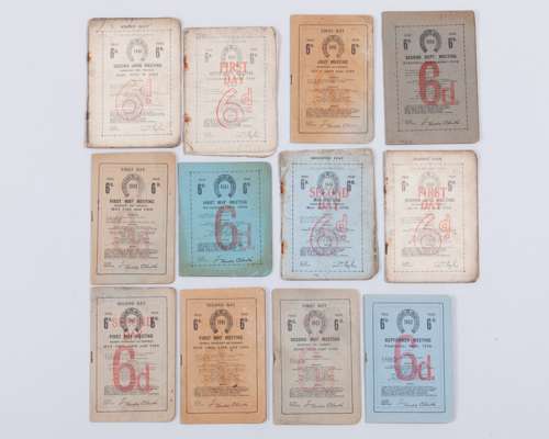 Twelve racecards for Irish Classic races in the 1940s