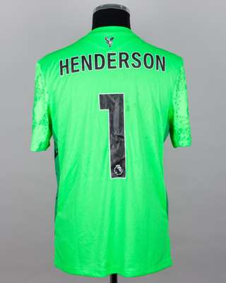 Dean Henderson green No.1 Crystal Palace v. Liverpool match worn shirt