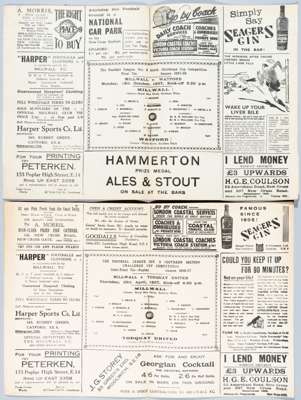 Millwall season 1936-37 programme for the League Division 3 Southern Section Challenge Cup competition,
 semi-final replay v Torquay 29th April 1937, 