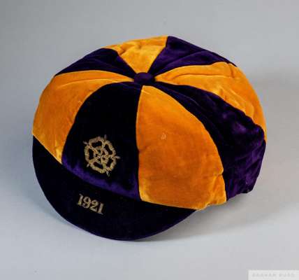 Albert Read orange and purple England v. Belgium International cap, 1921

 In the match played on 21st May 1921 in Brussels, England defeated Belgium 