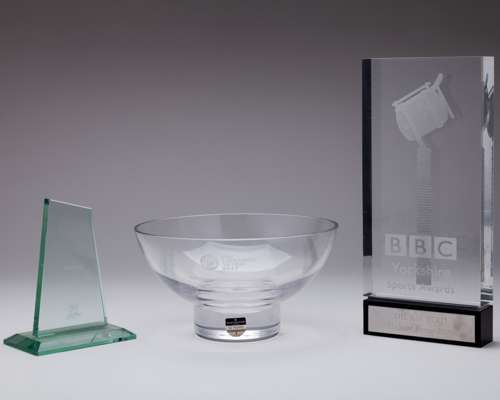 Dickie Bird presented awards and commemorative items related to Yorkshire