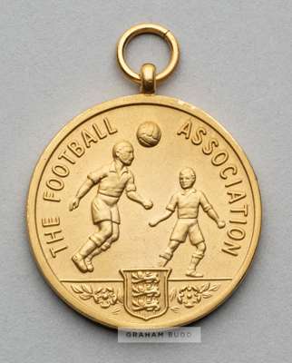1997 F.A. Cup runners-up medal awarded to Middlesbrough's Clayton Blackmore,
 obverse with two footballers in relief above the three lion shield, insc
