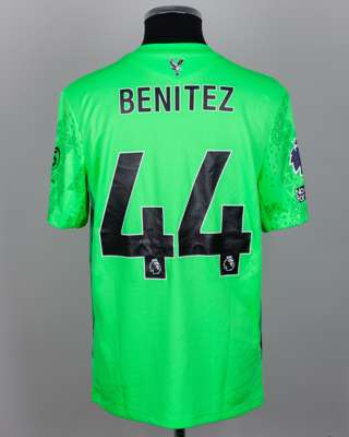 Walter Benitez green No.44 Crystal Palace v. Brighton match issued shirt