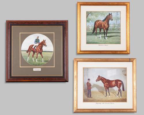A trio of Richard Stone Reeves (American, 1919-2005) prints of champion racehorses