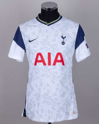 Tanguy Ndombele white No.28 Tottenham Hotspur autographed short-sleeved shirt, 2020-21
