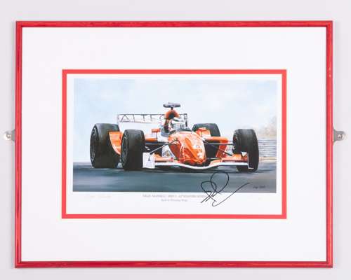 Nigel Mansell Signed GP Masters Series Limited Edition Framed Print