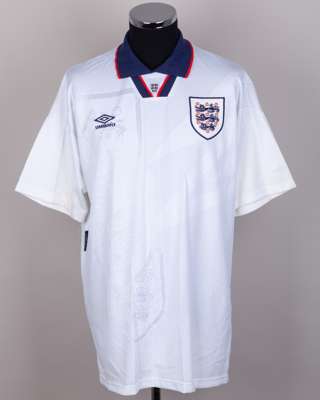 White No.10 England short-sleeved shirt, 1993-94