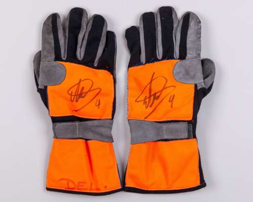 Lando Norris & Carlos Sainz Signed Marshall Gloves