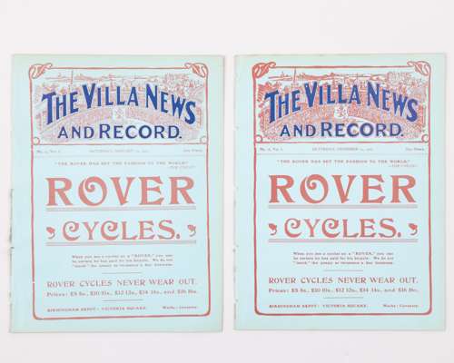 Aston Villa Reserves v. Worcester City, match programme, 22nd December 1906