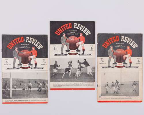 Three Manchester United home match programmes, 1949