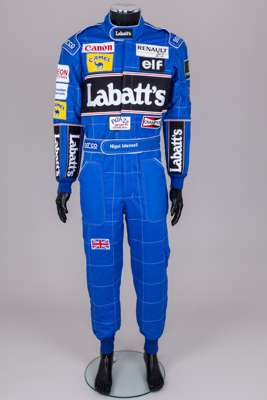 Nigel Mansell Signed Williams Replica Race Suit