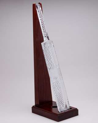 Ian Botham - Knighthood 2008, a large Waterford crystal cricket bat