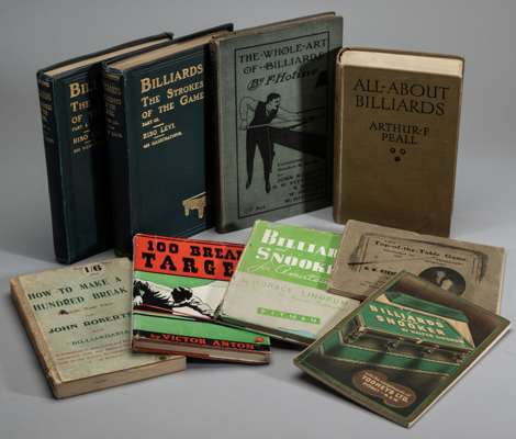 A rare collection of English billiards and snooker books from the early 1800’s including some very rare signatures from professional and amateur playe