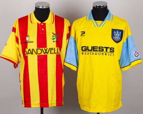 Yellow and blue West Bromwich Albion short-sleeved shirt