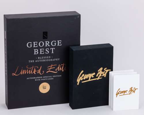George Best "Blessed" the autobiography cased special edition leather bound hardback
