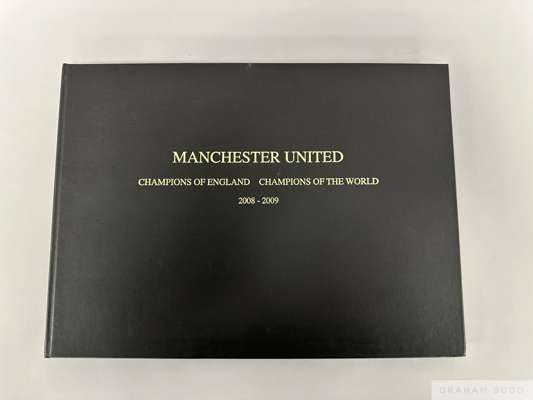 Manchester United Champions, 2008-2009, season review book autographed by Alex Ferguson
 containing 152 pages of colour photographs relating to the Le