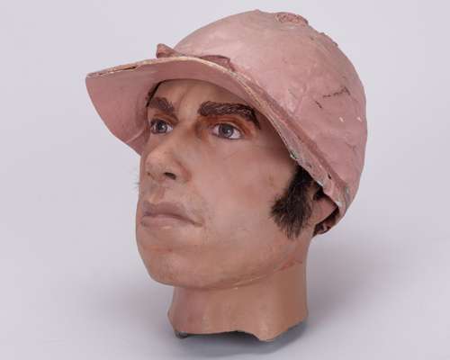 Madame Tussauds-made waxwork jockey's head