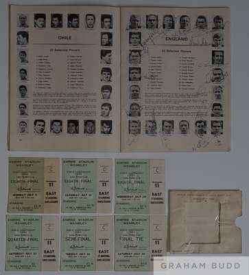 England 1966 World Cup tournament programme fully signed by the 22 man squad