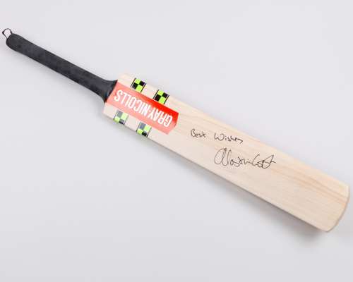Sir Alastair Cook autographed full size, official Gray Nicholls cricket bat