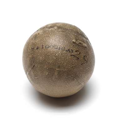 A fine mint unused ‘W & J GOURLAY’ stamped featherie ball,
  also inscribed with contemporary handwritten ‘29’ (denoting weight) and the no. ‘7’ on re