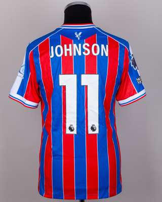 Brennan Johnson No.11 Crystal Palace v. Leeds United match worn shirt