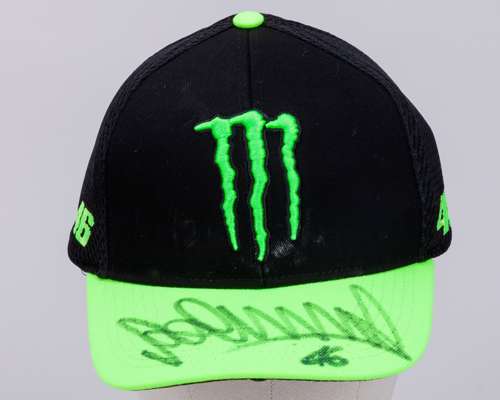 Valentino Rossi Signed Yamaha Framed Cap