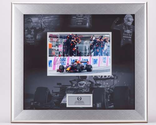 Max Verstappen 2021 Red Bull Racing Signed Framed Photo