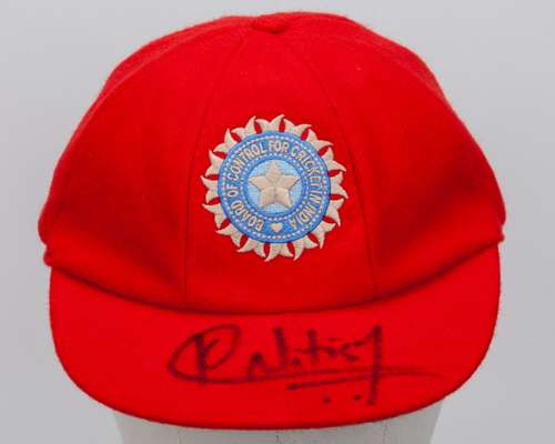 Nitish Kumar Reddy red India Red For Ruth match worn autographed Cap