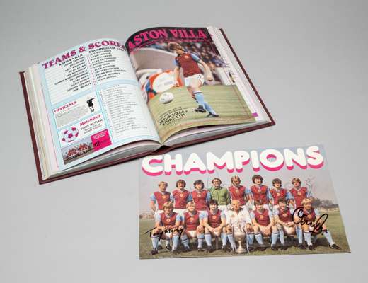 Bound volume of home programmes for Aston Villa's 1980-81 Football League Division One winning season together with autographs of the championship tea