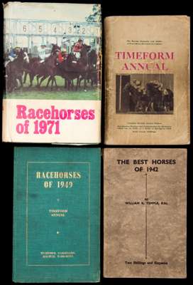 A complete run of Timeform Racehorses of ..., originally titled Best Horse of ..., a complete run of six from 1942 to 1947, the Timeform Annual for 19
