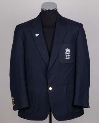 Dickie Bird worn official England Cricket single-breasted blazer