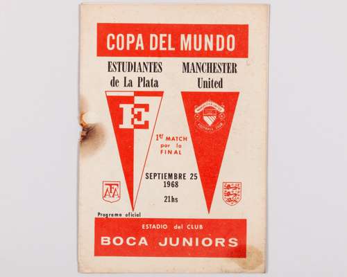 A scarce Estudiantes v. Manchester United FIFA World Club Championshipprogramme, 1968