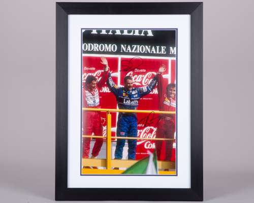 Nigel Mansell & Alain Prost Signed Podium Framed Print