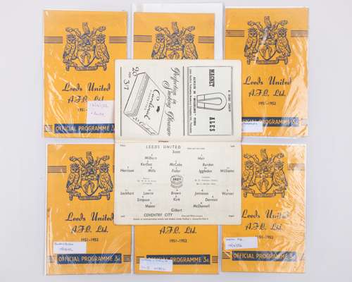 Seven Leeds United home match programmes, 1952