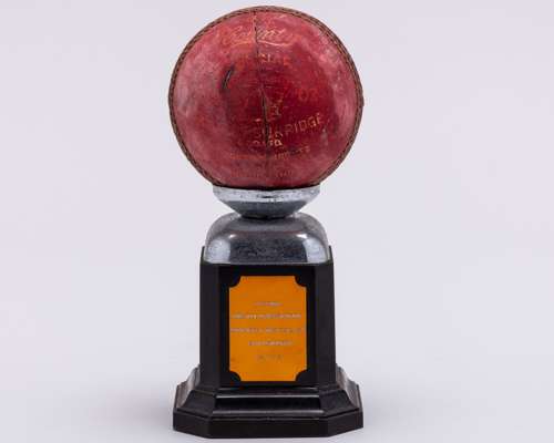 Dickie Bird England v. New Zealand ODI match Stuart Surridge cricket ball, 1973