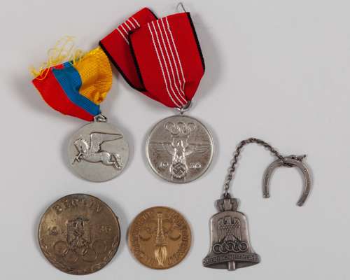 German 1936 Olympic Games white-metal medal